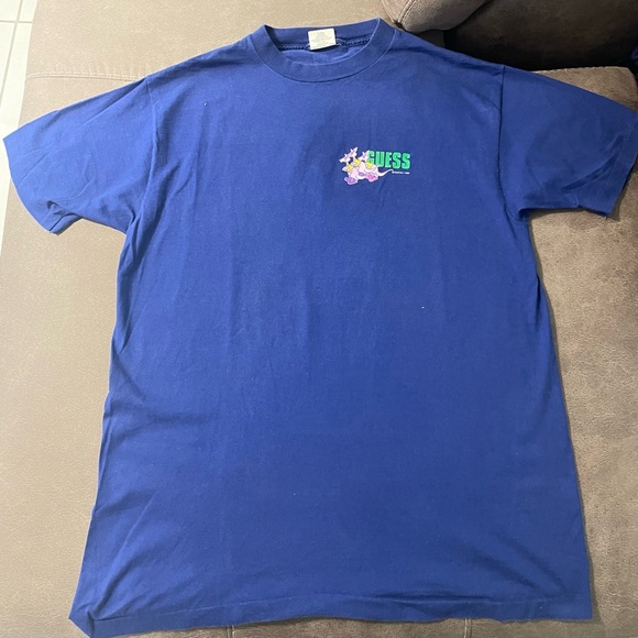 Vintage 1989 Men’s L Guess Jeans USA Single Stitch Graphic T-Shirt Rare - Picture 9 of 9